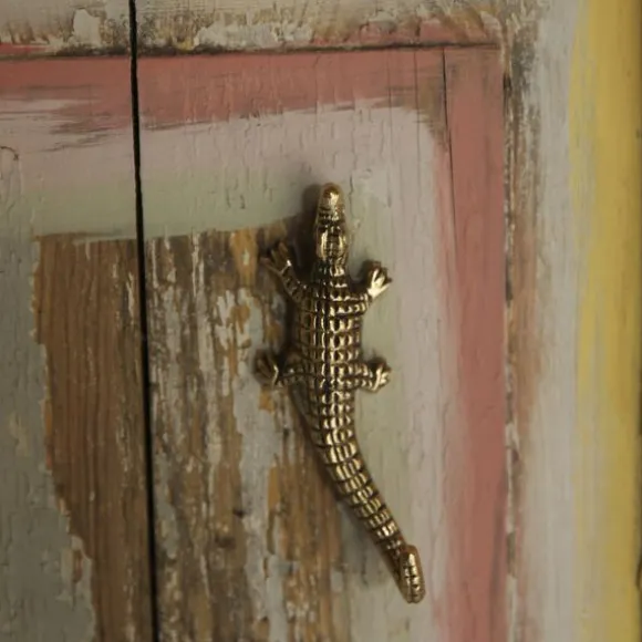 Doing Goods Wandhaak - Chewy Krokodil Klein - Messing