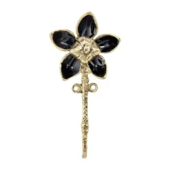 Doing Goods Wandhaak - Liv Bloem Zwart - Messing