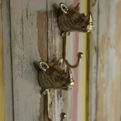 Doing Goods Wandhaak - Roger Neushoorn - Messing