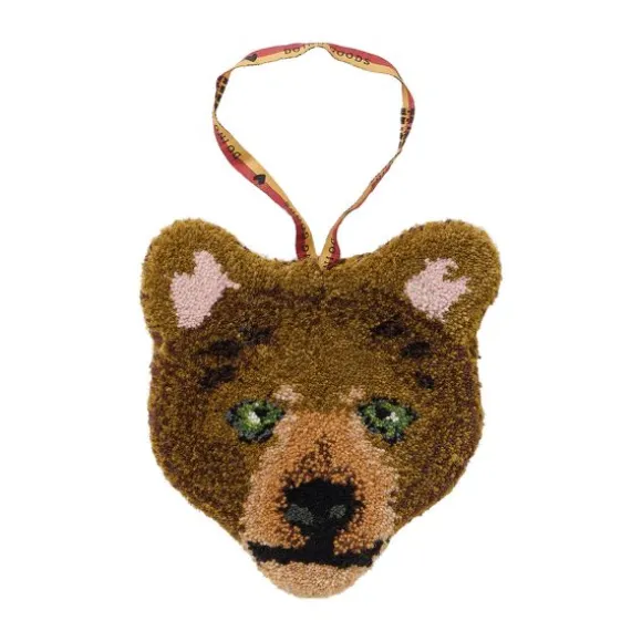 Doing Goods Wandhanger - Tapis Amis - Archie Geruite Beer Dierenkop