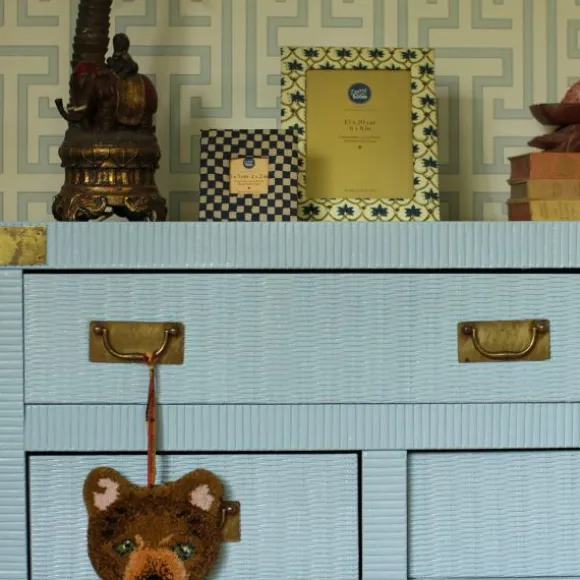 Doing Goods Wandhanger - Tapis Amis - Archie Geruite Beer Dierenkop