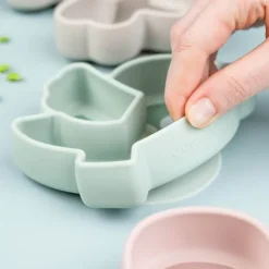 Done By Deer Birdee Stick&Stay Snack Bord - Blue