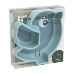 Done By Deer Birdee Stick&Stay Snack Bord - Blue