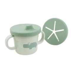 Done By Deer Croco Snack / Drinkbeker - Green