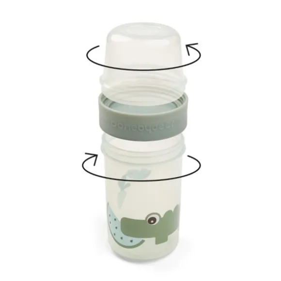 Done By Deer Croco 2-Way Snackbox - Large - Green