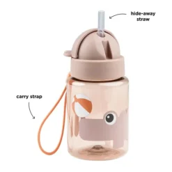 Done By Deer Drinkfles Met Rietje - Tiny Farm - Blue