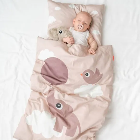 Done By Deer Elphee Dekbedovertrek - 100 x 140 cm - Powder