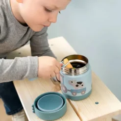 Done By Deer Food Jar - Tiny Farm - Blue