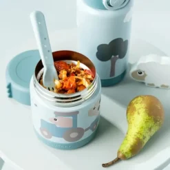 Done By Deer Food Jar - Tiny Farm - Blue