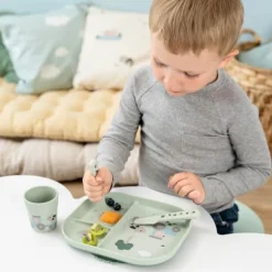 Done by Deer Foodie Dinerset met Zuignap - Tiny Farm - Groen