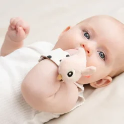 Done by Deer Happy Clouds Polsrammelaar – Set van 2 stuks - Poederroze