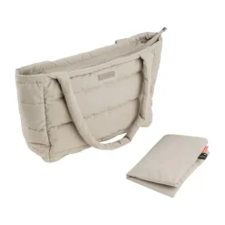 Done By Deer Quilted Changing Tote Bag Black