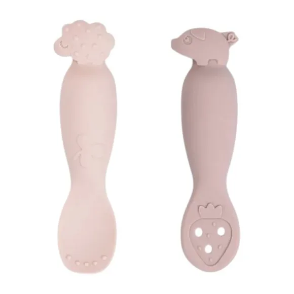 Done By Deer Tiny Farm Oefen Lepel Set - Powder