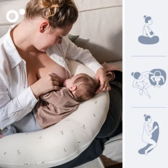 Doomoo Voedingskussen Twisty 2-in-1 - Petals Latte