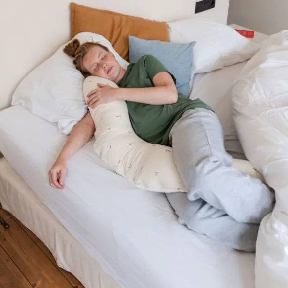 Doomoo Voedingskussen Twisty 2-in-1 - Petals Latte