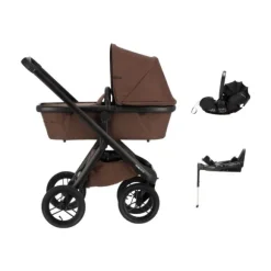 Dubatti One E6 Kinderwagen Dark Brown / Walnut Brown | Dubatti by Römer Autostoeltje Babysafe Pro | Vario Base 5Z