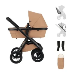 Dubatti One E6 Kinderwagen Dark Brown / Walnut Brown | Dubatti by Römer Autostoeltje Babysafe Pro | Vario Base 5Z