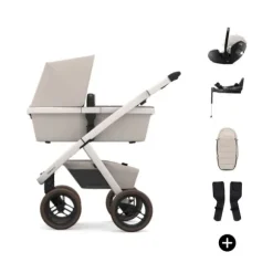 Dubatti Two E2 Kinderwagen Bundel - Pitch Black / Black / Black