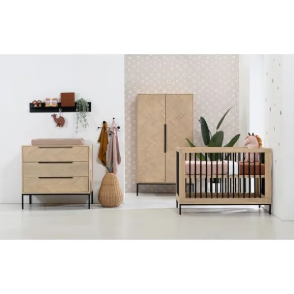 Europe Baby Beau Babykamer Naturel | Bed 60 x 120 cm + Commode