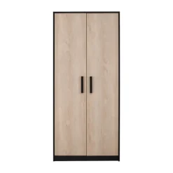 Europe Baby Nova Kledingkast 2-Deurs Zwart Eiken