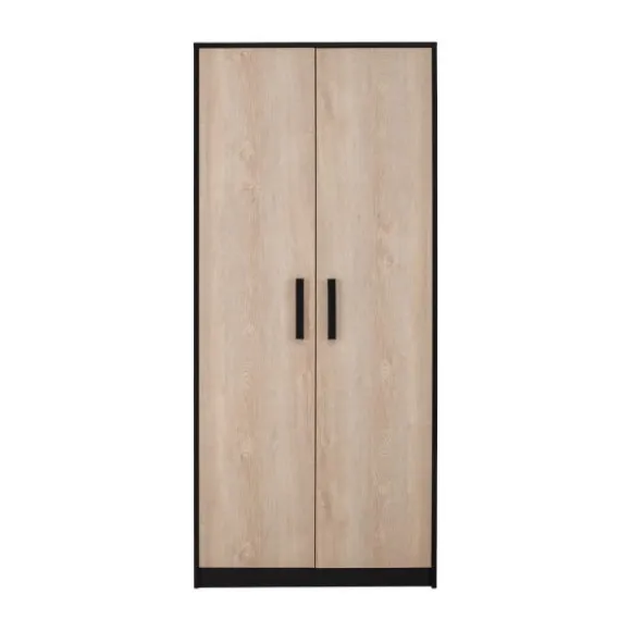 Europe Baby Nova Kledingkast 2-Deurs Zwart Eiken