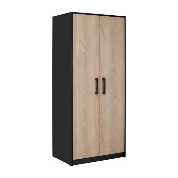 Europe Baby Nova Kledingkast 2-Deurs Zwart Eiken