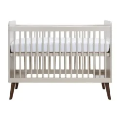 Europe Baby Olivia II Ledikant 60 x 120 cm - Oatmeal / Walnoot - Retro