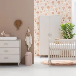 Europe Baby Olivia II Ledikant 60 x 120 cm - Oatmeal / Oatmeal - Retro