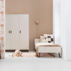 Europe Baby Olivia Kledingkast - 3-Deurs - Oatmeal - Retro