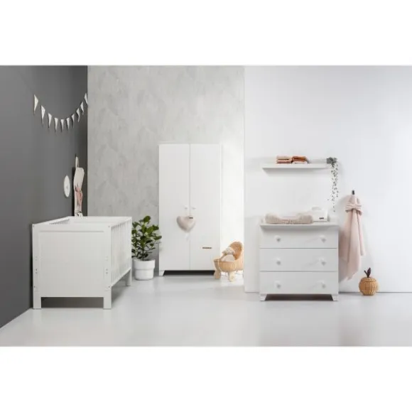 Europe Baby Sarah Babykamer Wit | Bed 70 x 140 cm + Commode