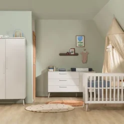 Europe Baby Sev Babykamer Oatmeal/Oatmeal | Ledikant 60 x 120 + Commode