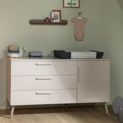 Europe Baby Sev Babykamer Oatmeal/Oatmeal | Ledikant 60 x 120 + Commode