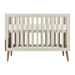 Europe Baby Sev Babykamer Oatmeal/Walnoot | Ledikant 60x120 + Commode