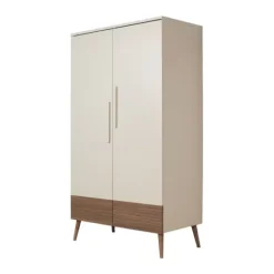 Europe Baby Sev Babykamer Oatmeal/Walnoot | Ledikant 60x120 + Commode