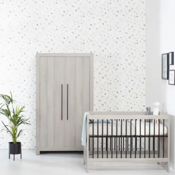 Europe Baby Vittoria Kledingkast Grijs / Zwart 2-Deurs