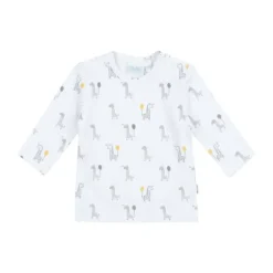 Feetje AOP Giraffe T-Shirt Lange Mouwen Wit Mt. 44