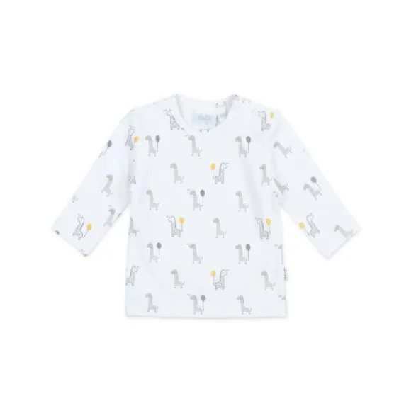 Feetje AOP Giraffe T-Shirt Lange Mouwen Wit Mt. 44