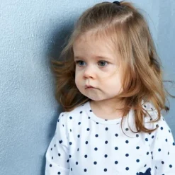 Feetje Classic Stip/Tule Jurkje Wit Mt. 68