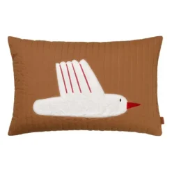 Ferm Living - Bird Quilted Kussen - 60x40 cm - Sugar Kelp