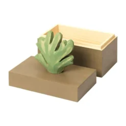 Ferm Living Harbour Box - Coral - Mistletoe/Tan
