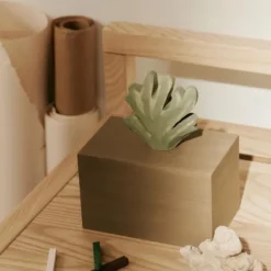 Ferm Living Harbour Box - Coral - Mistletoe/Tan