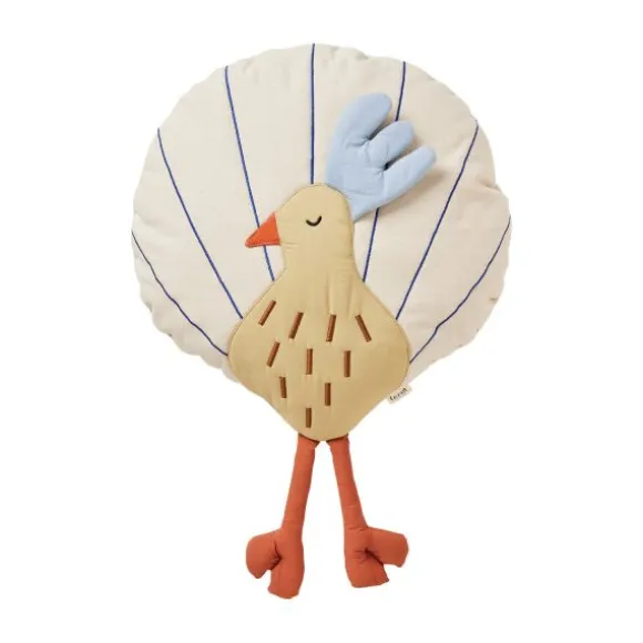 Ferm Living kussen Pauw - Silver Fern/Undyed