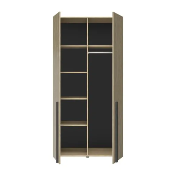 Gami Nael Kledingkast - Rookwood Eik - 2-Deurs