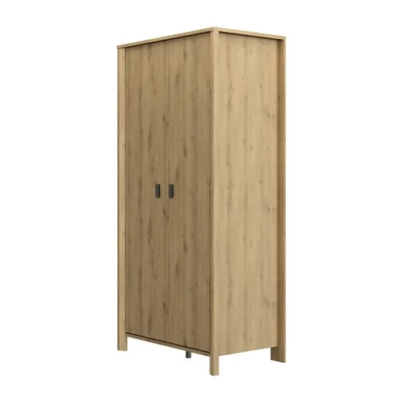 Gautier Kledingkast 2 Deurs - Gebleekte Helvezia Eik