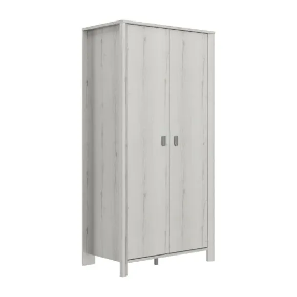 Gautier Kledingkast 2 Deurs - Gebleekte Helvezia Eik