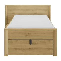 Gautier Lugano Laag Compact Bed - 90x200 cm - Artisan Eiken