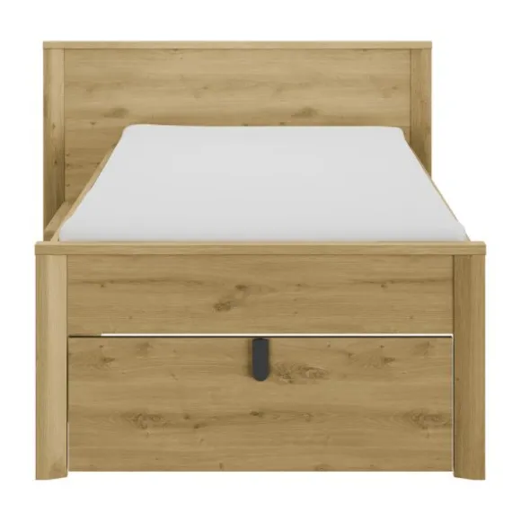 Gautier Lugano Laag Compact Bed - 90x200 cm - Artisan Eiken