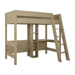 Gautier Mezzanine Tiny Bed - 90 x 200 cm - Eik/Eik