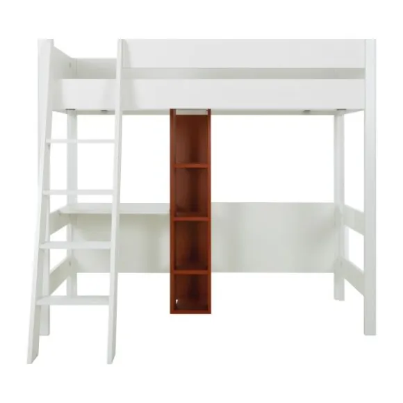Gautier Mezzanine Tiny Bed - 90 x 200 cm - Wit/Eik
