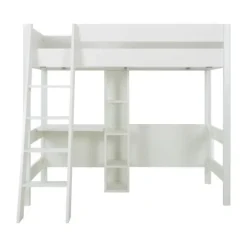 Gautier Mezzanine Tiny Bed - 90 x 200 cm - Wit/Eik